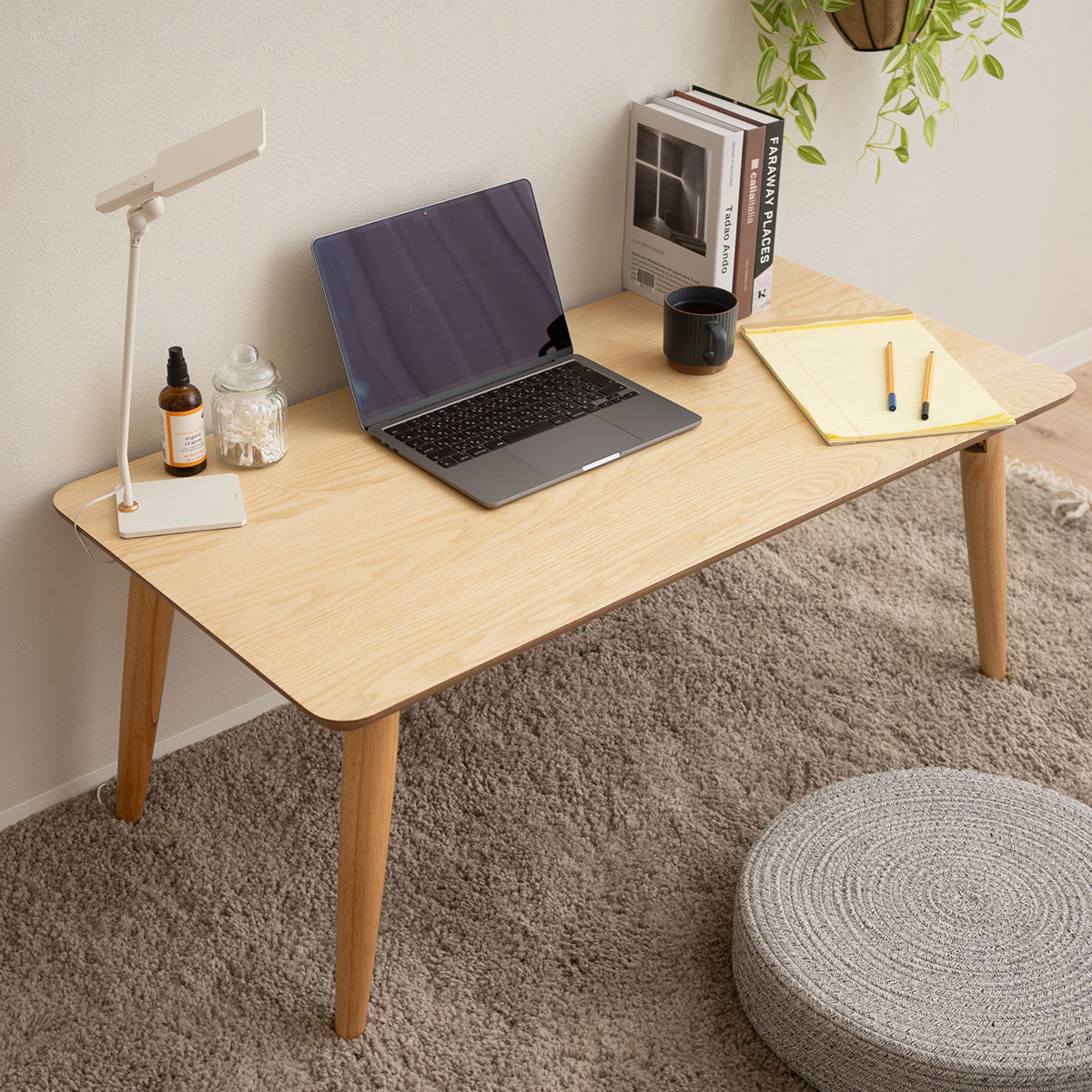 木目調 折りたたみテーブル 長方形10枚 家庭用折りたたみテーブル 折りたたみ長方形座卓(木目調