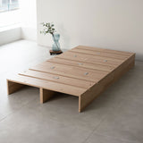 ステージベッド パレットベッド ローベッド ベッドフレーム 分割式 連結パーツ付き ロボット掃除機対応 組み換え自由 ジョイント 木製 軽量 耐久性 通気性 ベッド下収納 収納家具 シングルサイズ ロータイプ