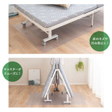 折りたたみベッド用 保護マット 100×200cm 撥水 クリア 日本製 下敷き 傷 キズ 凹み へこみ 汚れ 防止 マット シート