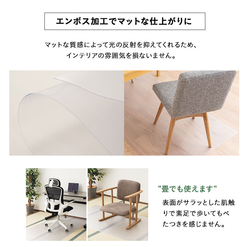 保護マット 撥水 クリア 100×200cm 折りたたみベッド用 日本製 | 寝具