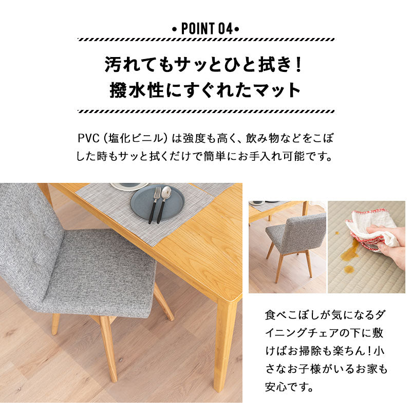 保護マット 撥水 クリア 100×200cm 折りたたみベッド用 日本製 | 寝具