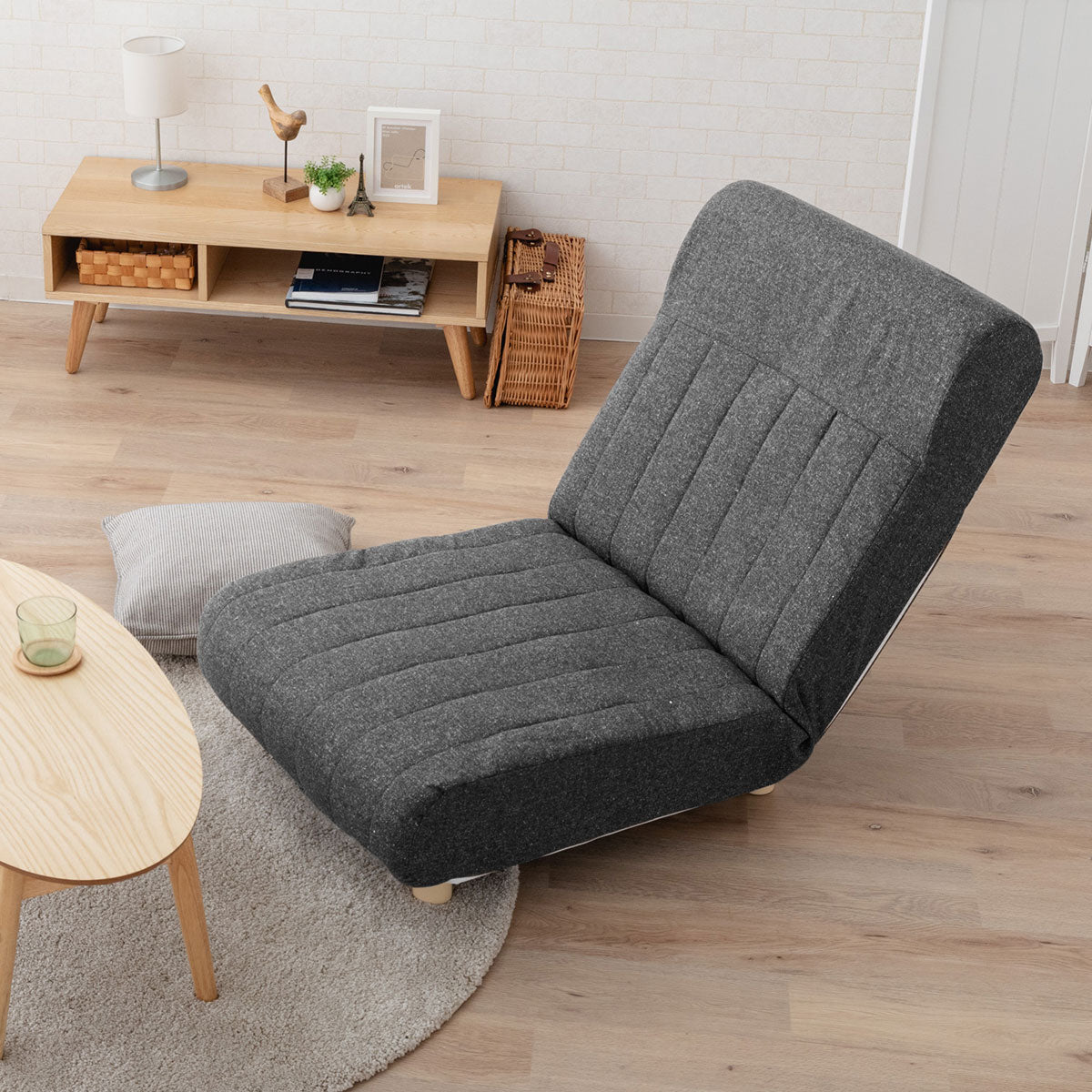 Testa】 低反発リクライニングソファ 1人用 ハイバック～フラット 脚