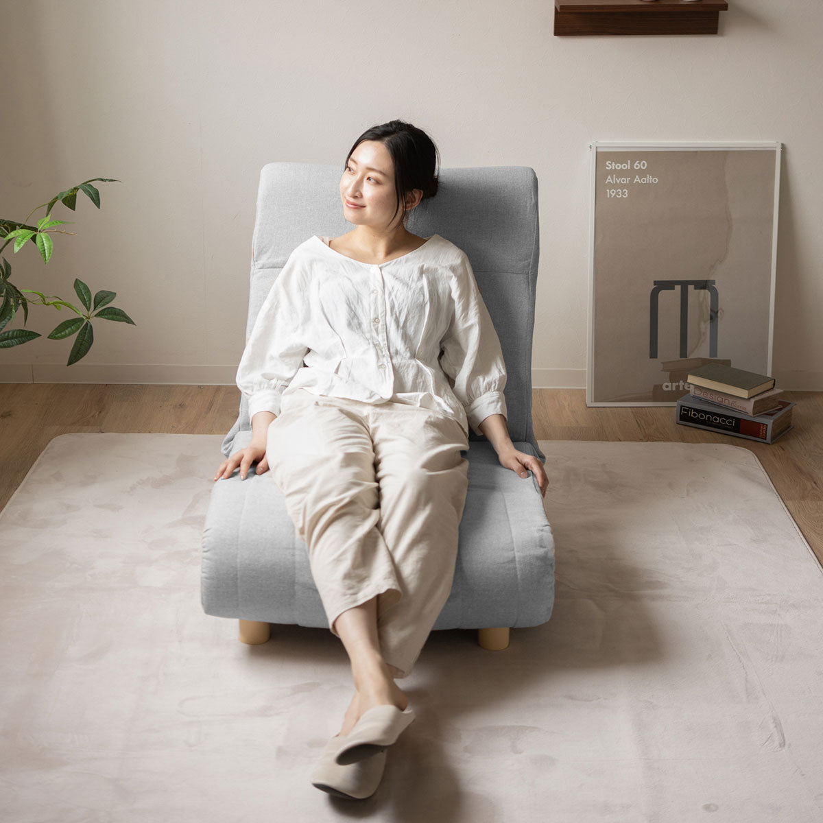 Testa】 低反発リクライニングソファ 1人用 ハイバック～フラット 脚