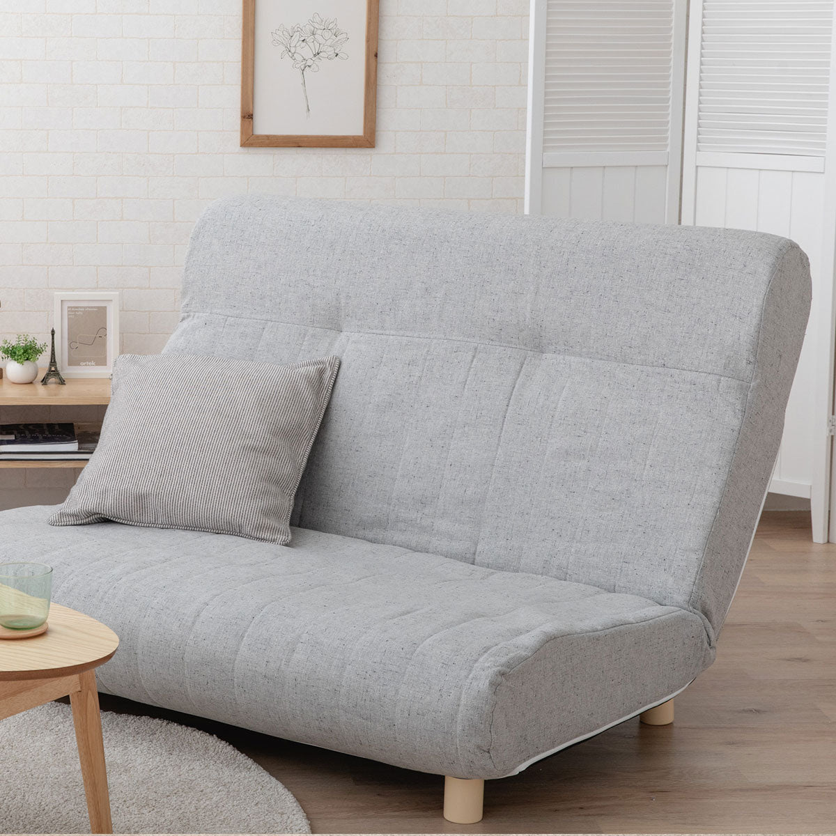 Testa】 低反発リクライニングソファ 2人用 ハイバック～フラット 脚