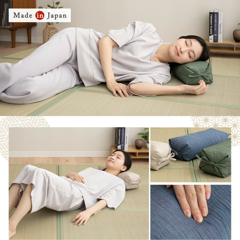 そばがら枕 36×17cm 近江の麻 そば殻 日本製 高さ調節 長方形 かため
