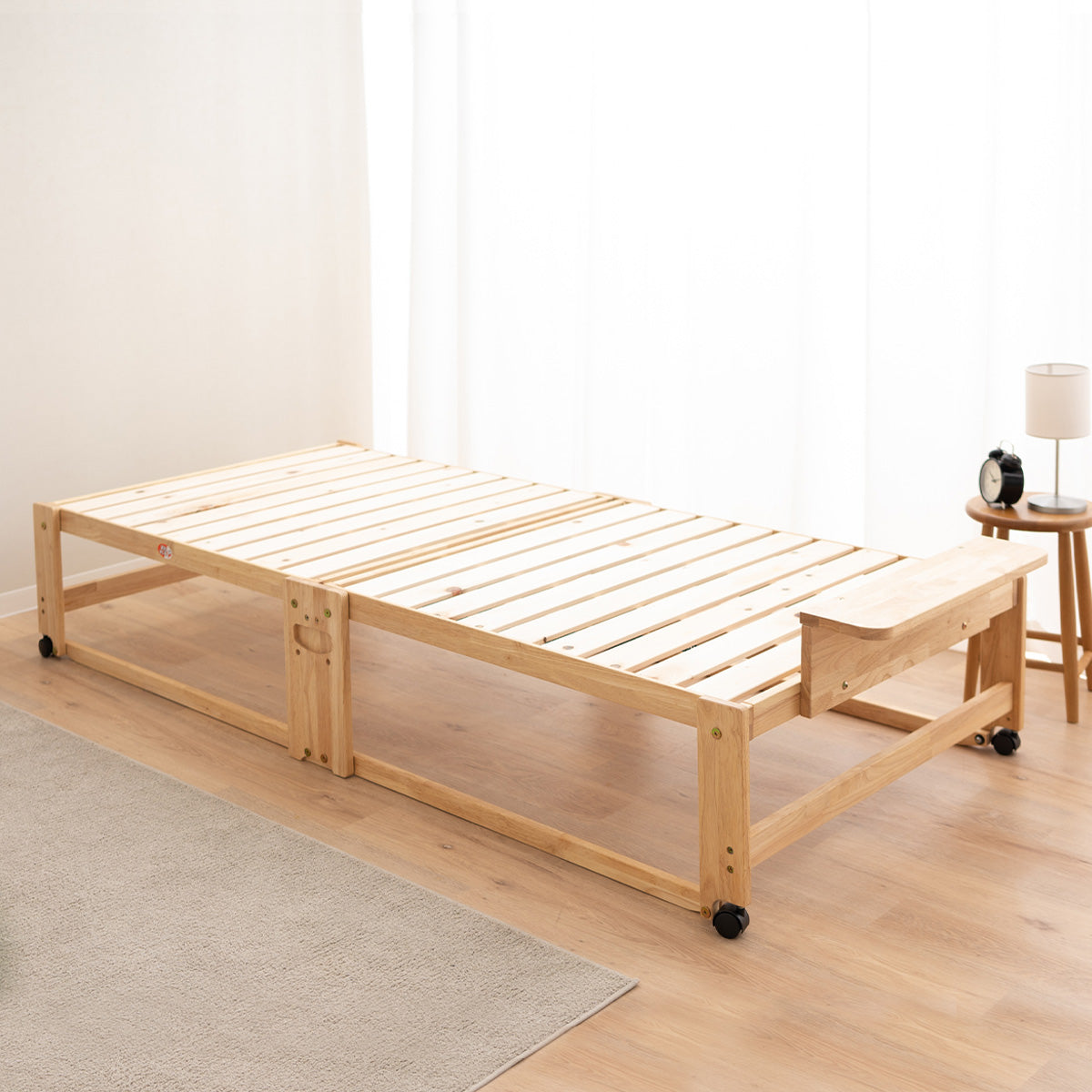 ヒノキの折りたたみベッド ワイドシングル ハイタイプ │ 寝具