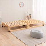 折りたためるヒノキすのこベッド  日本製 ロータイプ ヘッドボード付き 立川ショールーム体験可