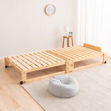 折りたためるヒノキすのこベッド  日本製 ロータイプ ヘッドボード付き 立川ショールーム体験可