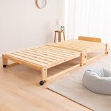 折りたためるヒノキすのこベッド   日本製 ロータイプ