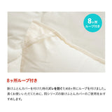 掛け布団 シングルサイズ 日本製 防炎 難燃 燃え広がりにくい 低刺激 8ヶ所ループ付き 防炎ラベル付き