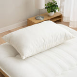 枕 ピロー  まくら 日本製 防炎 難燃 燃え広がりにくい 低刺激 二層構造 パイプ わた 極厚 高め 防炎ラベル付き