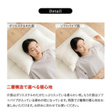 枕 ピロー  まくら 日本製 防炎 難燃 燃え広がりにくい 低刺激 二層構造 パイプ わた 極厚 高め 防炎ラベル付き