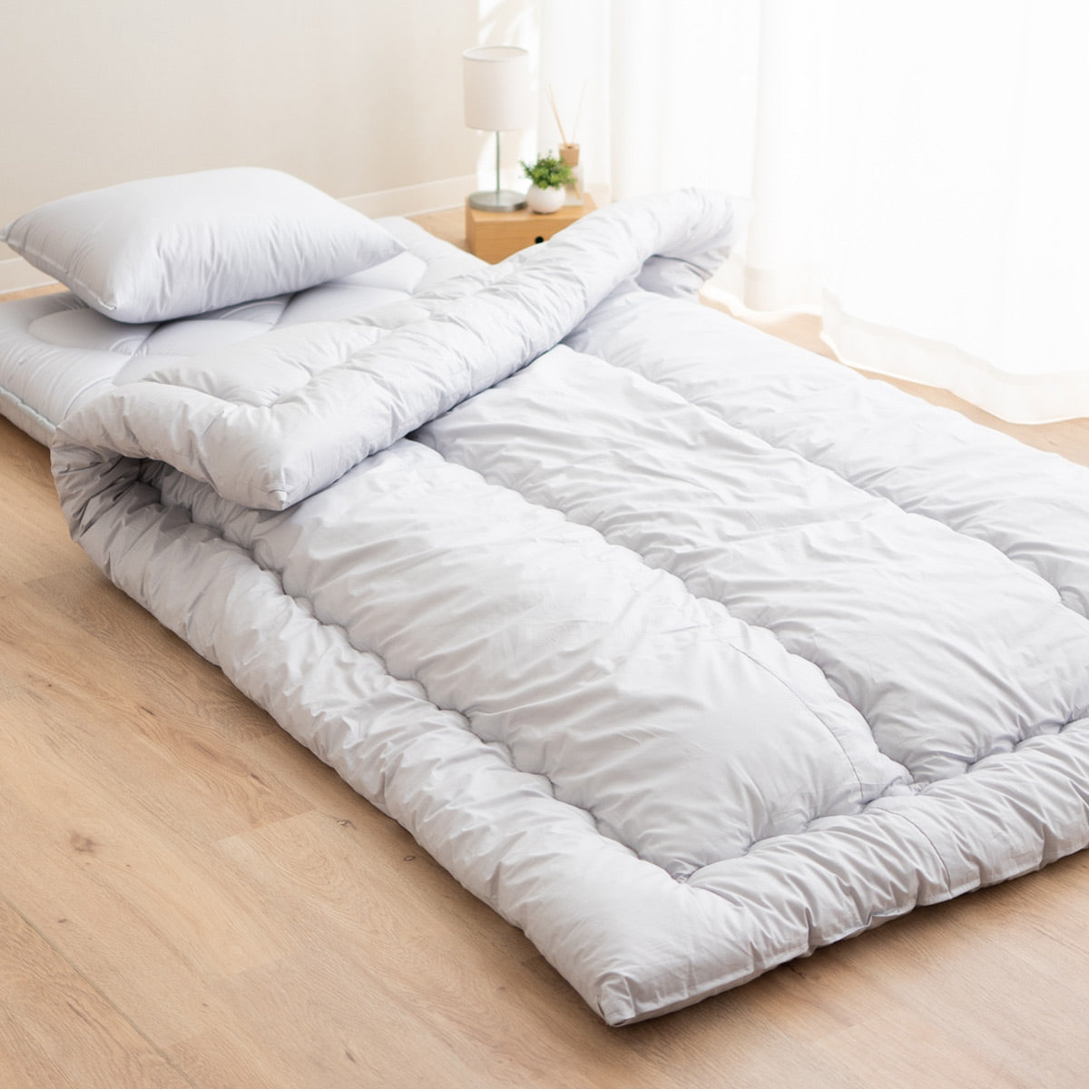 掛け布団 シングル 非圧縮 日本製 抗菌 防臭 防ダニ 【エムールカラー