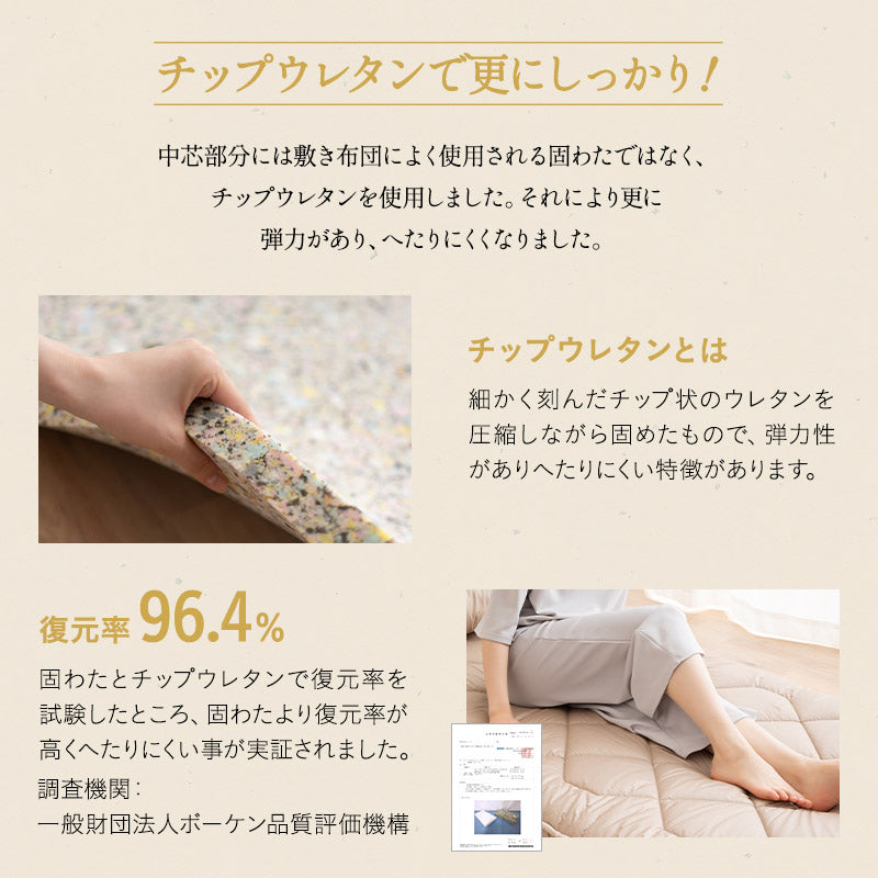 敷き布団 シングルサイズ 日本製 へたりにくい