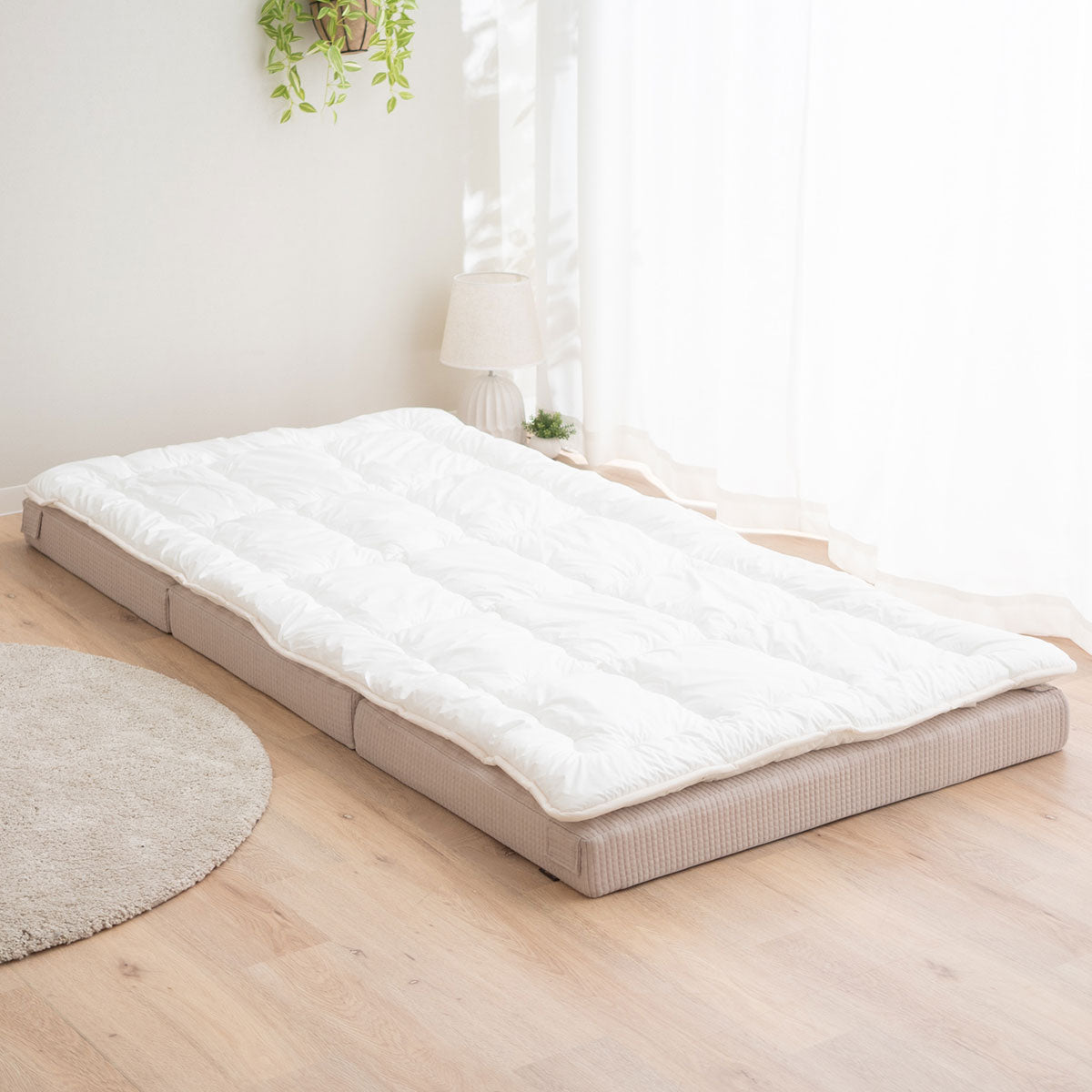 ファミリーマットレス専用 極厚 敷きパッド シングル 幅100cm 日本製 抗菌・防臭・防ダニ 四隅ゴムバンド付き