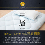 ◆まだ◆極厚敷き布団 ダブルサイズ 日本製 三層構造  綿100％ 抗菌 防臭 防ダニ 高反発 軽量 腰痛
