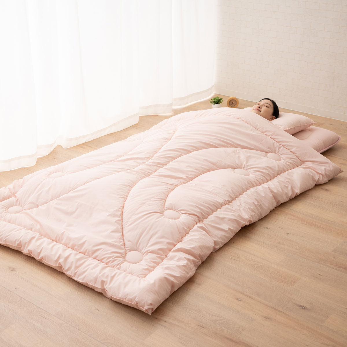 新品☆シングル♪ピンク系♪防ダニ・抗菌防臭ふとん3点セット〇B414 日本製 抗菌・防臭・防ダニ 布団3点セット 「カイザー2