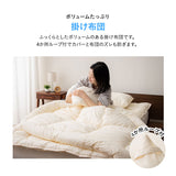 洗える ベッド用 布団4点セット ダブル （掛け布団・ベッドパッド・枕×2） 日本製 掛け敷き枕 組布団 丸洗い 洗濯機OK