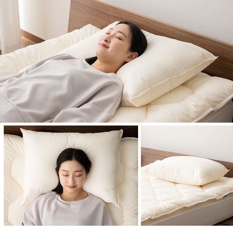 枕 まくら ピロー 50×70cm 日本製 わた入り 【ぜんぶ洗える】 │ 布団