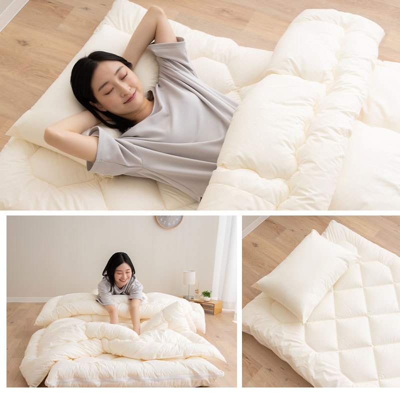 新品☆和式シングル布団3点セット♪厚み14cmしっかり敷布団♪〇B382 和布団3点セット シングル 日本製 【ぜんぶ洗える】 │ 布団