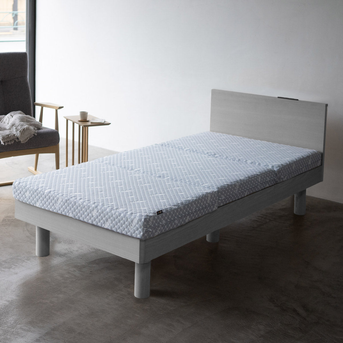 居間になる畳ベッド 選べるマットレス 2点セット ( #101 ジャストフレーム フラットタイプ ) セミダブル