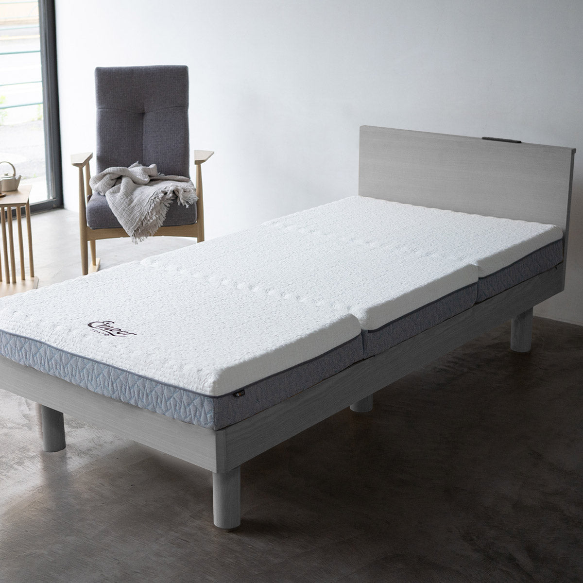 居間になる畳ベッド 選べるマットレス 2点セット ( #101 ジャストフレーム フラットタイプ ) セミダブル