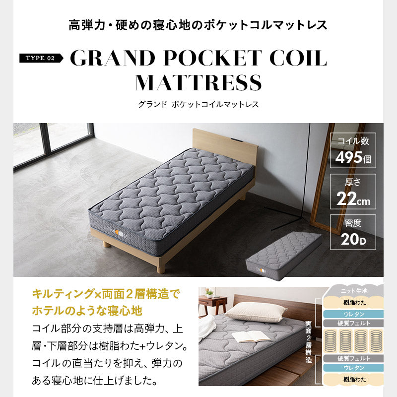 居間になる畳ベッド 選べるマットレス 2点セット ( #101 ジャストフレーム フラットタイプ ) セミダブル