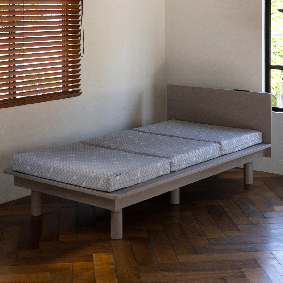 畳ベッド マットレス 2点セット ダブル ステージフレーム フラット