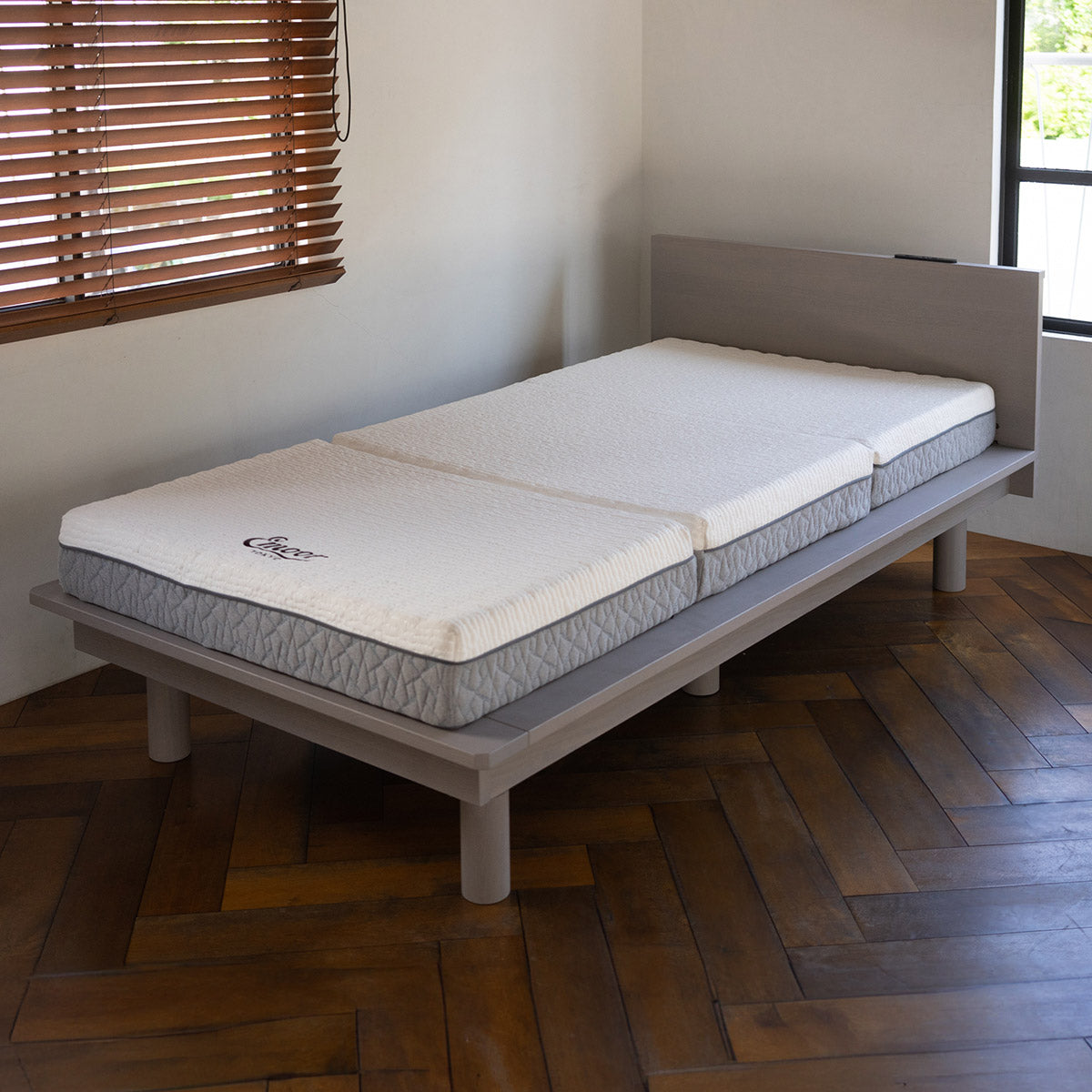 居間になる畳ベッド 選べるマットレス 2点セット  ( #102 ステージフレーム フラットタイプ ) セミダブル
