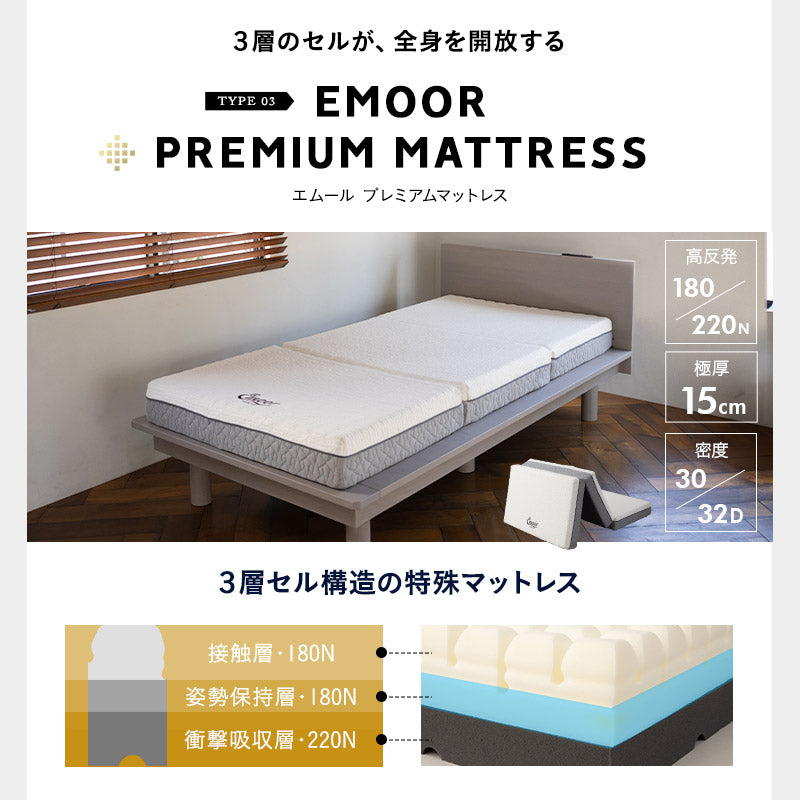 居間になる畳ベッド 選べるマットレス 2点セット  ( #102 ステージフレーム フラットタイプ ) セミダブル