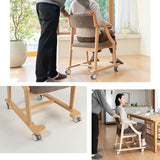 食を楽しむための椅子 みのり サポート ダイニングチェア 高座椅子 すぐに使える完成品 食事 軽休息 肘掛け付き キャスター付き 介護 介助 ブラウン 母の日 父の日 敬老の日 ギフト 誕生日 プレゼント 一人掛け コンパクト 軽量　青山ショールーム体験可