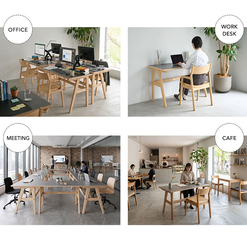 ワークデスク PCデスク パソコンデスク 幅120cm 学習デスク 学習机 勉強机 食卓テーブル ハイテーブル 作業スペース 木製 食卓用 リビング ダイニング オフィス カフェ 飲食店 ショップ 施設 ショールーム 食事 ワーク 作業 PC 在宅 リモート テレワーク リビング学習 キッズデスク 勉強 学習 宿題 空間に溶け込む クラット