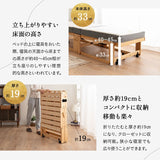 折りたたみベッド すのこベッド  完成品 横揺れ防止 安全ロック付き アシスト機能付き キャスター付き 取っ手付き 通気性 ごろ寝 コンパクトサイズ