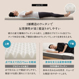 折りたたみベッド 3つ折り専用マットレス 2点セット 幅65cm コンパクトショートサイズ ごろ寝 子供用 狭小住宅 来客用 避難用