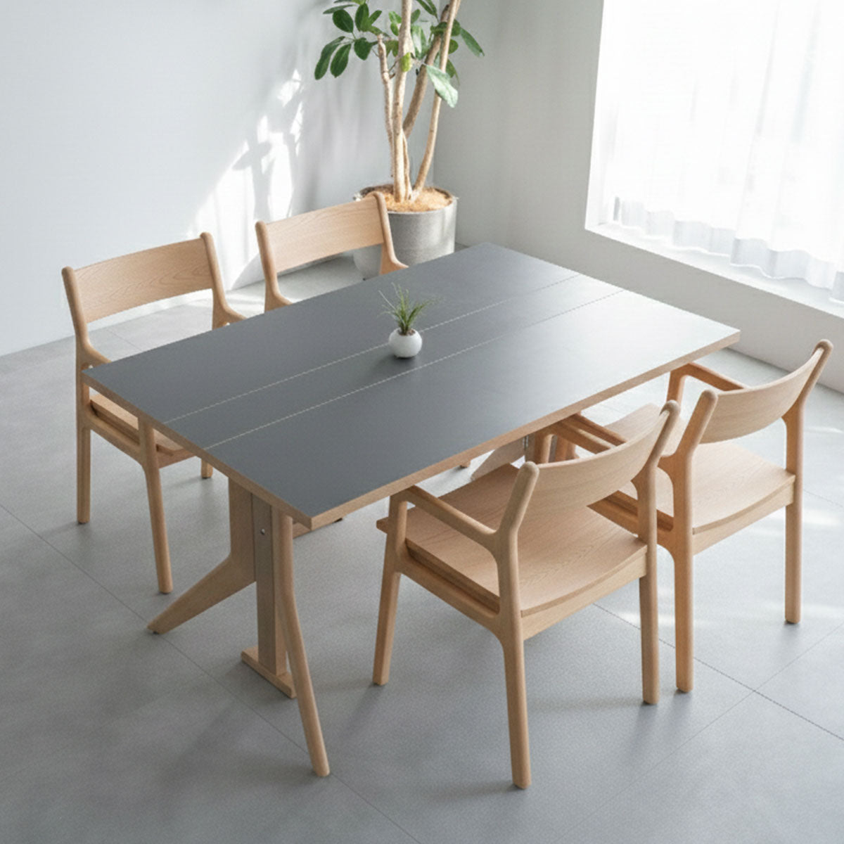 ダイニングテーブル 食卓テーブル 幅135cm 折りたたみ バタフライ