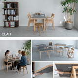 バディテーブル3点セット ダイニングセット 幅110cm 拡張 伸長 折りたたみ 長方形 角型 2人掛け ダイニングテーブル 折りたたみデスク ダイニングチェア 食卓用 リビング ダイニング 食事 ワーク 作業 PC リビング学習 勉強 学習 宿題 なかまを呼べるダイニング クラット