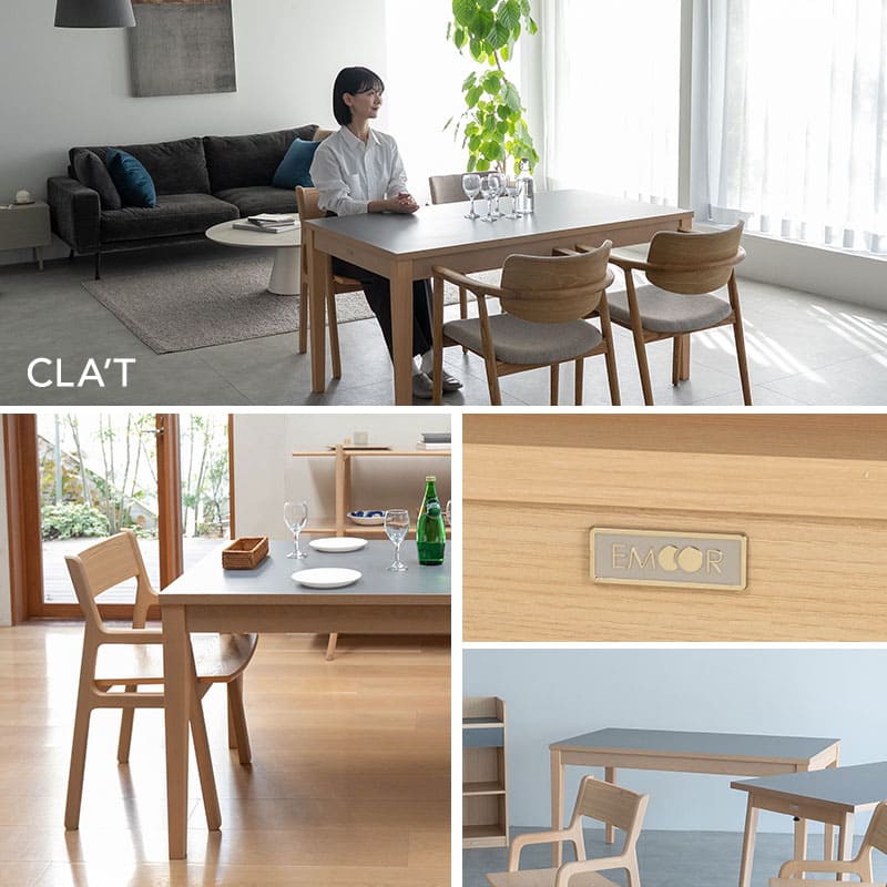 ダイニングテーブル 食卓テーブル 幅135cm 長方形 角型 4人掛け 単品 木製 ハイテーブル 食卓用 リビング ダイニング 食事 ワーク 作業 PC リビング学習 勉強 学習 宿題 入学準備 入園準備 集いのダイニング クラット