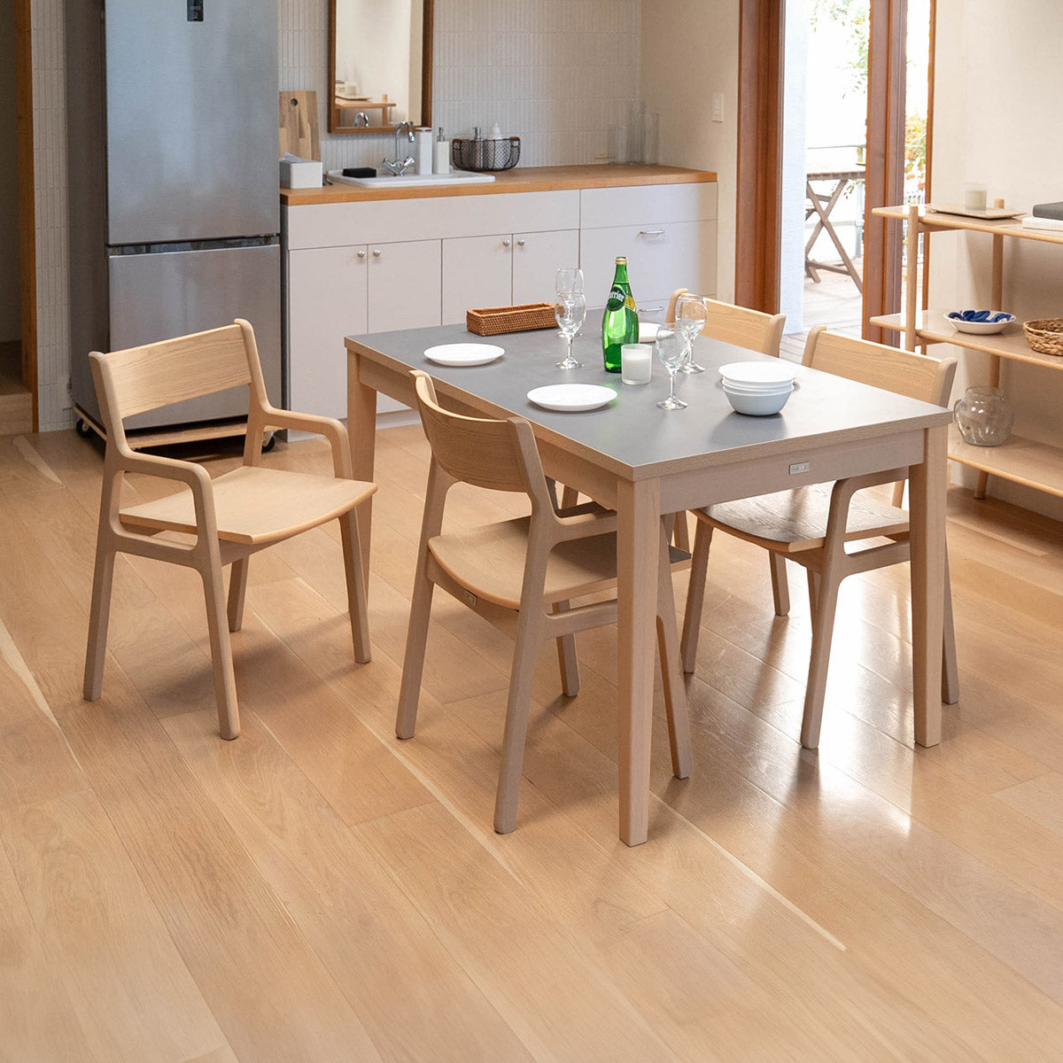 ダイニング 5点セット 幅135cm 長方形 角型 4人掛け テーブル 食卓