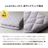 敷き布団 敷布団 日本製 体圧分散 抗菌・防臭・防ダニ 3層 高反発ウレタン 防ダニ布団 抗菌布団 ウレタン敷き布団 体圧分散敷き布団 軽量 オールシーズン ウレタン入り エムールの日本製布団