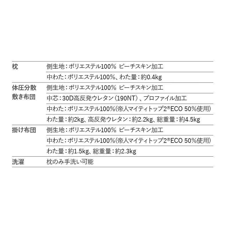日本製 布団3点セット シングル （掛け布団・敷き布団・枕） 抗菌 防臭 防ダニ 組布団 布団セット 寝具セット 掛け敷き枕 ウレタン入り ダニ防止 エムールの日本製布団