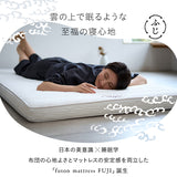 布団マットレス プレミアム FUJI 日本製 収納バンド付き 極厚 丸巻き 折りたたみ コンパクト 高反発ウレタン わた入り特殊カバー 洗える マットレス 敷き布団 FUTONマットレス ふとんマットレス セミシングル シングル ダブル クイーン キング