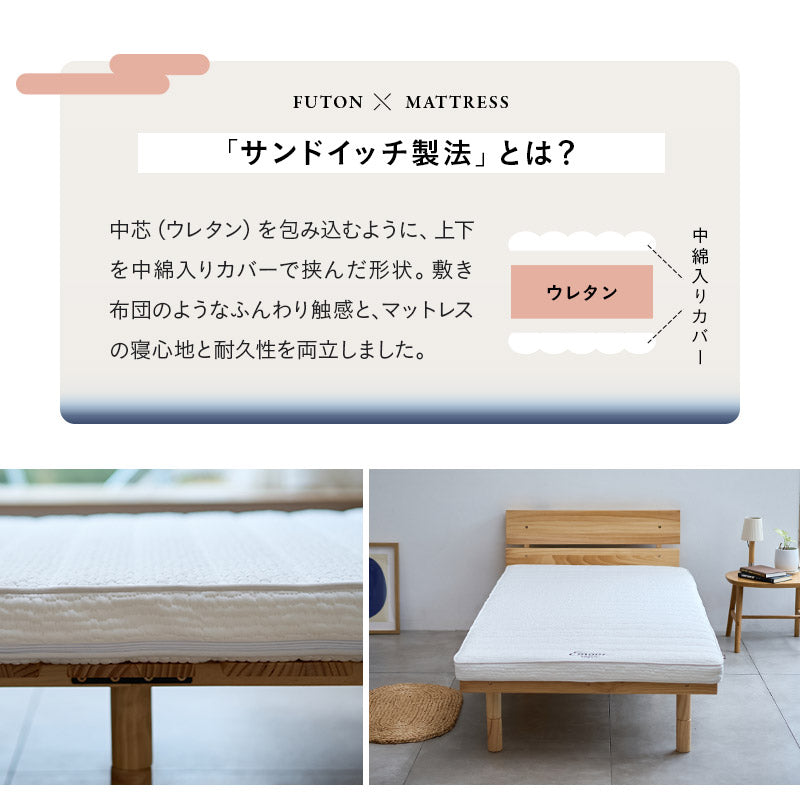 布団マットレス FUJI セミシングル シングル ダブル クイーン キング