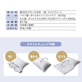 こだわり重ね枕 日本製 綿100％ 丸洗い パイプ わた 自分好みの寝姿勢に合わせる枕 変形枕 タオル枕 自分に合う枕