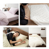 衿カバー シングルサイズ 襟カバー えりカバー 布団カバー 衿元カバー 襟元カバー 汚れ防止 ズレ防止 日本製 綿100％ 無地