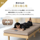 3D構造体 三つ折りマットレス 3D-MAT-PREMIUM プレミアム 折りたたみ 高反発 ファイバー 丸洗い可 通気性抜群 寝返りサポート ベッドパッド内蔵