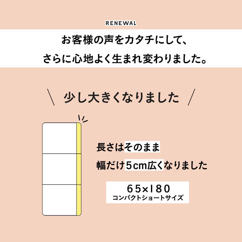 コンパクトマットレス 幅65cm ごろ寝 三つ折り 折りたたみ 高反発 3Dファイバー 丸洗い アンダーマットレス オーバーレイ トッパー 通気性抜群 昼寝 キャンプ 車中泊 防災対策 65×180cm