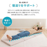 コンパクトマットレス 幅65cm ごろ寝 三つ折り 折りたたみ 高反発 3Dファイバー 丸洗い アンダーマットレス オーバーレイ トッパー 通気性抜群 昼寝 キャンプ 車中泊 防災対策 65×180cm