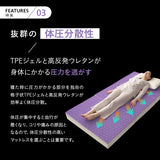 バウンシーマットレス ハイブリット 3層構造 高反発ウレタン TPEジェル 極厚 最厚 15cm 三つ折り 3つ折り 折りたたみ シングルサイズ