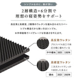 三つ折りマットレス 折りたたみマットレス 極厚 10cm 高反発 高硬度 ウレタン かため 2層構造 6分割設計 寝心地をカスタマイズ可能