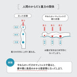 エルゴノマットレス 丸巻きマットレス 固定バンド付き 人間工学設計 低反発 高弾性 ウレタン やわらか 電動ベッド対応 腰痛 青山ショールーム体験可